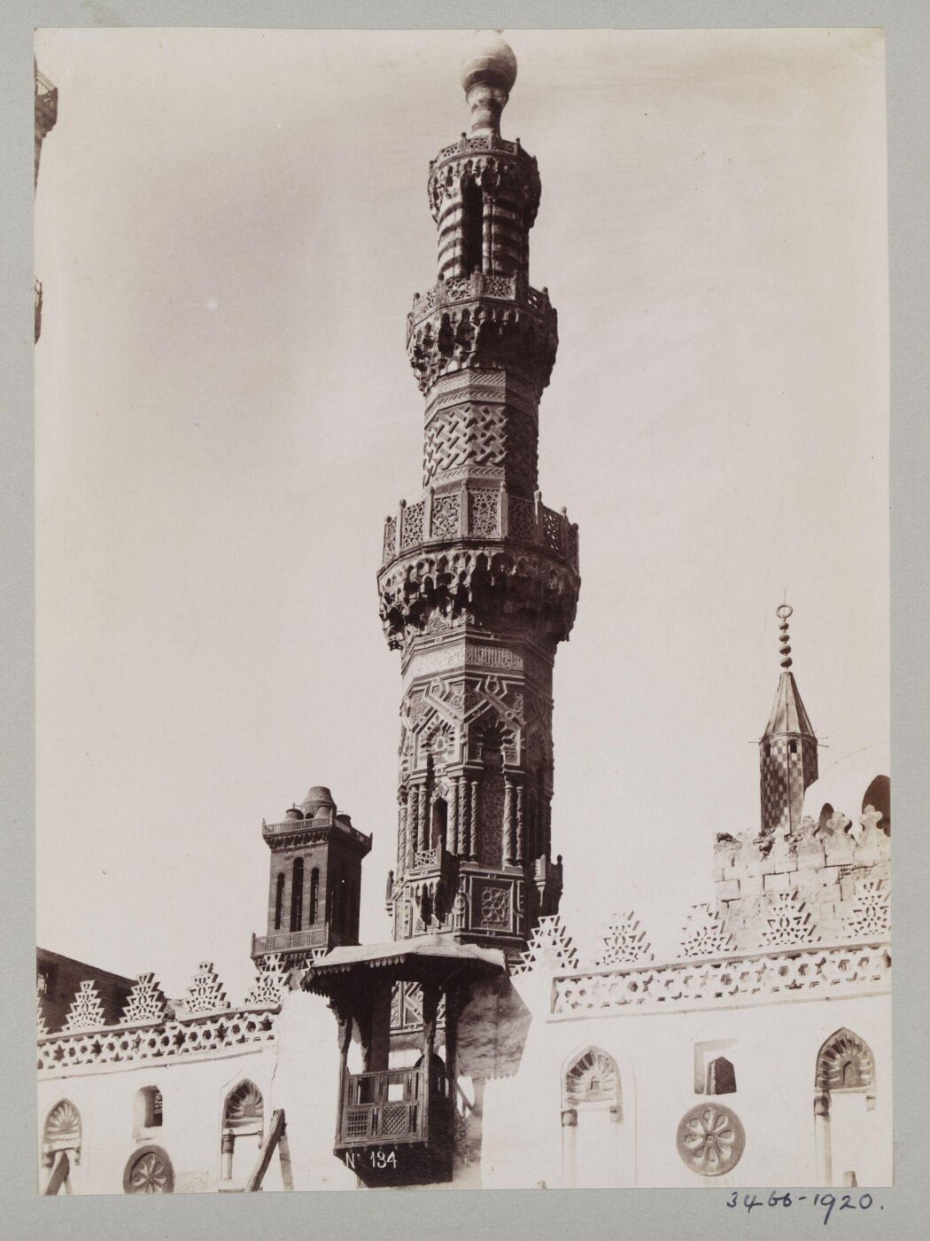 Unknown, Minaret of Mamluk Sultan al-Ashraf Qaytbay, al-Azhar mosque, Cairo