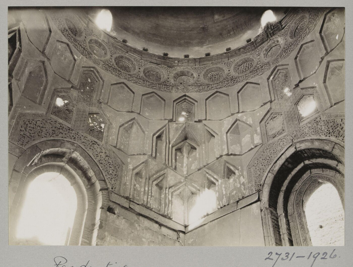 K.A.C. Creswell, Pendentive of dome at the funerary madrasa of Fatima Khatun (Umm al-Salih), Cairo