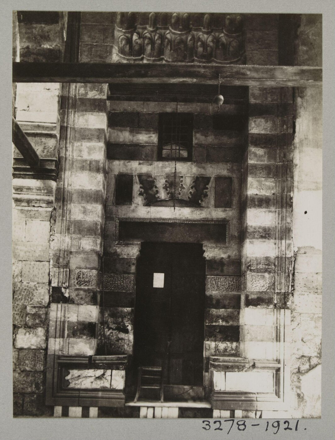 K.A.C. Creswell, Mausoleum entrance at the funerary mosque of Mamluk Amir Aslam al-Silihdar, Cairo