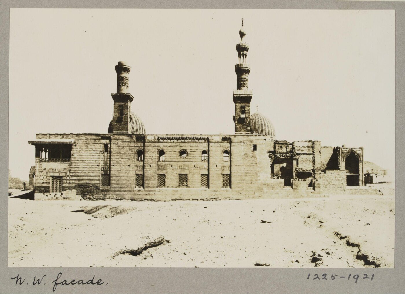 K.A.C. Creswell, North west façade of the funerary khanqah of Mamluk Sultan Faraj Ibn Barquq, Cairo