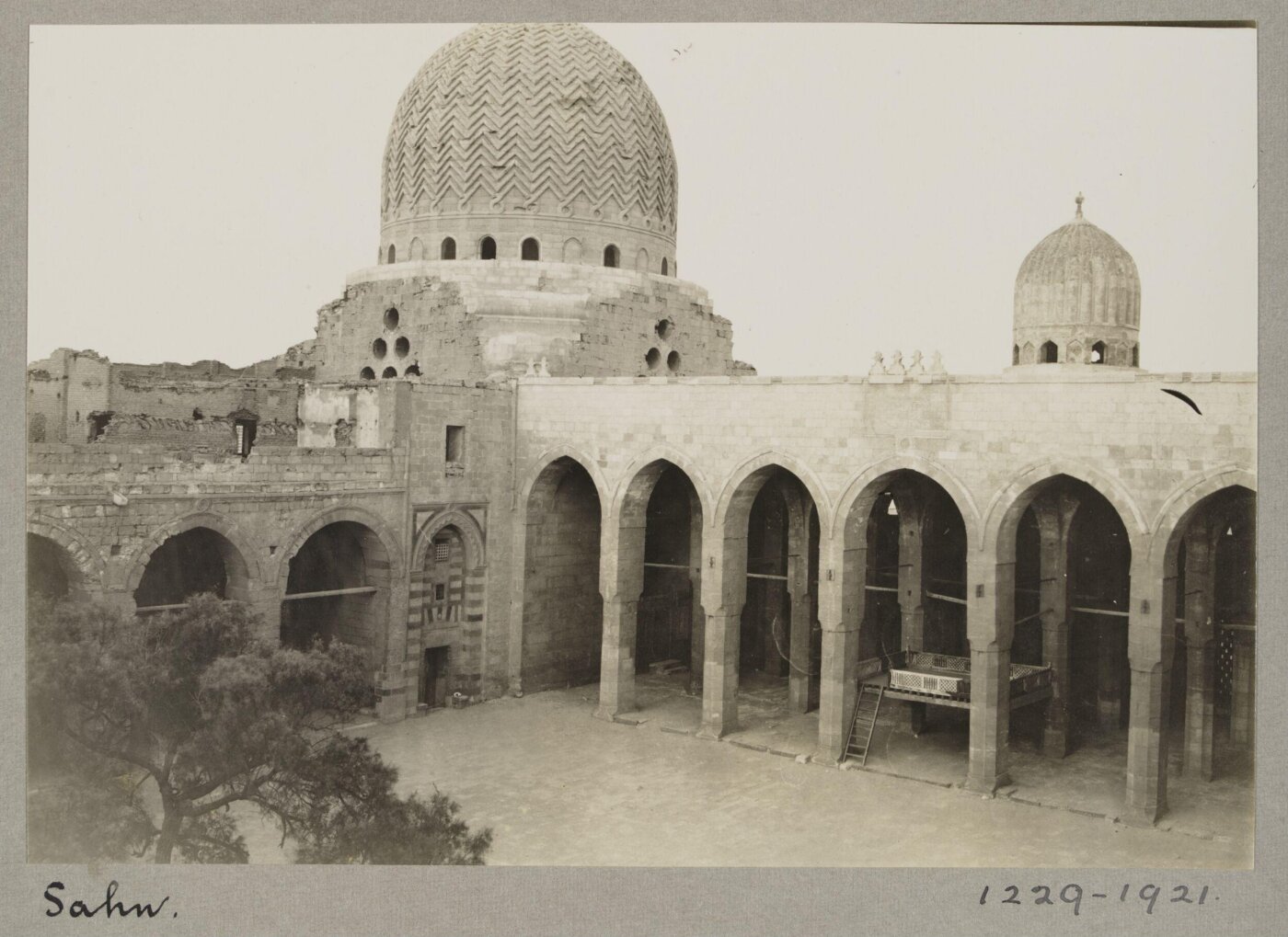 K.A.C. Creswell, View from the courtyard, Funerary khanqah of Mamluk Sultan Faraj Ibn Barquq, Cairo