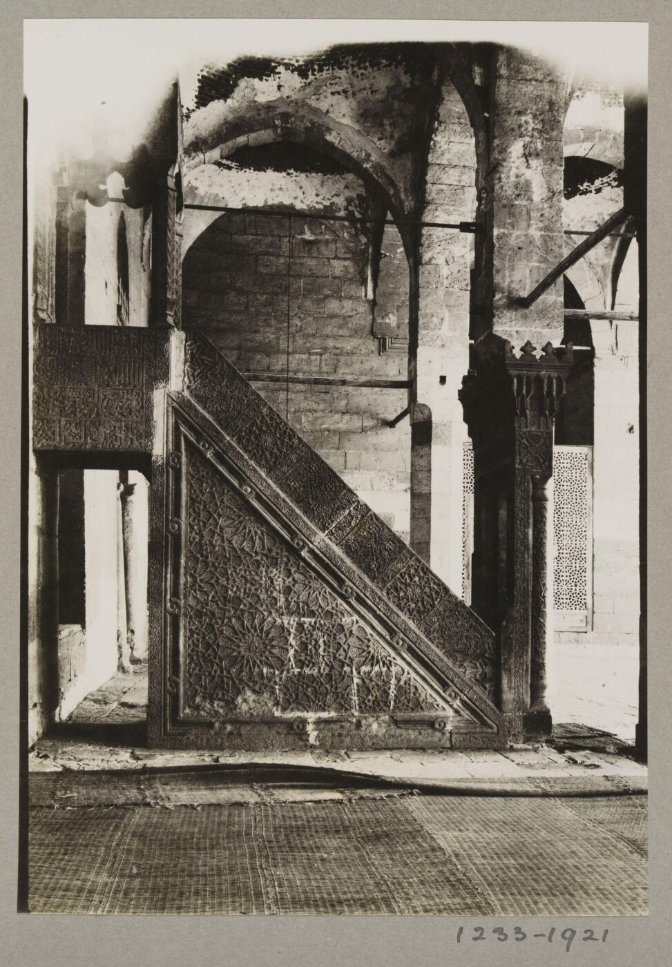 K.A.C. Creswell, Minbar of Mamluk Sultan Qaytbay at the funerary khanqah of Mamluk Sultan Faraj Ibn Barquq, Cairo