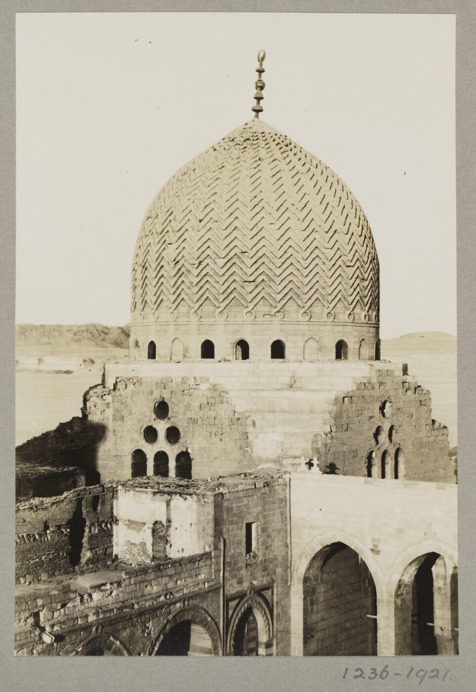 K.A.C. Creswell, Dome of male mausoleum, Funerary khanqah of Mamluk Sultan Faraj Ibn Barquq, Cairo