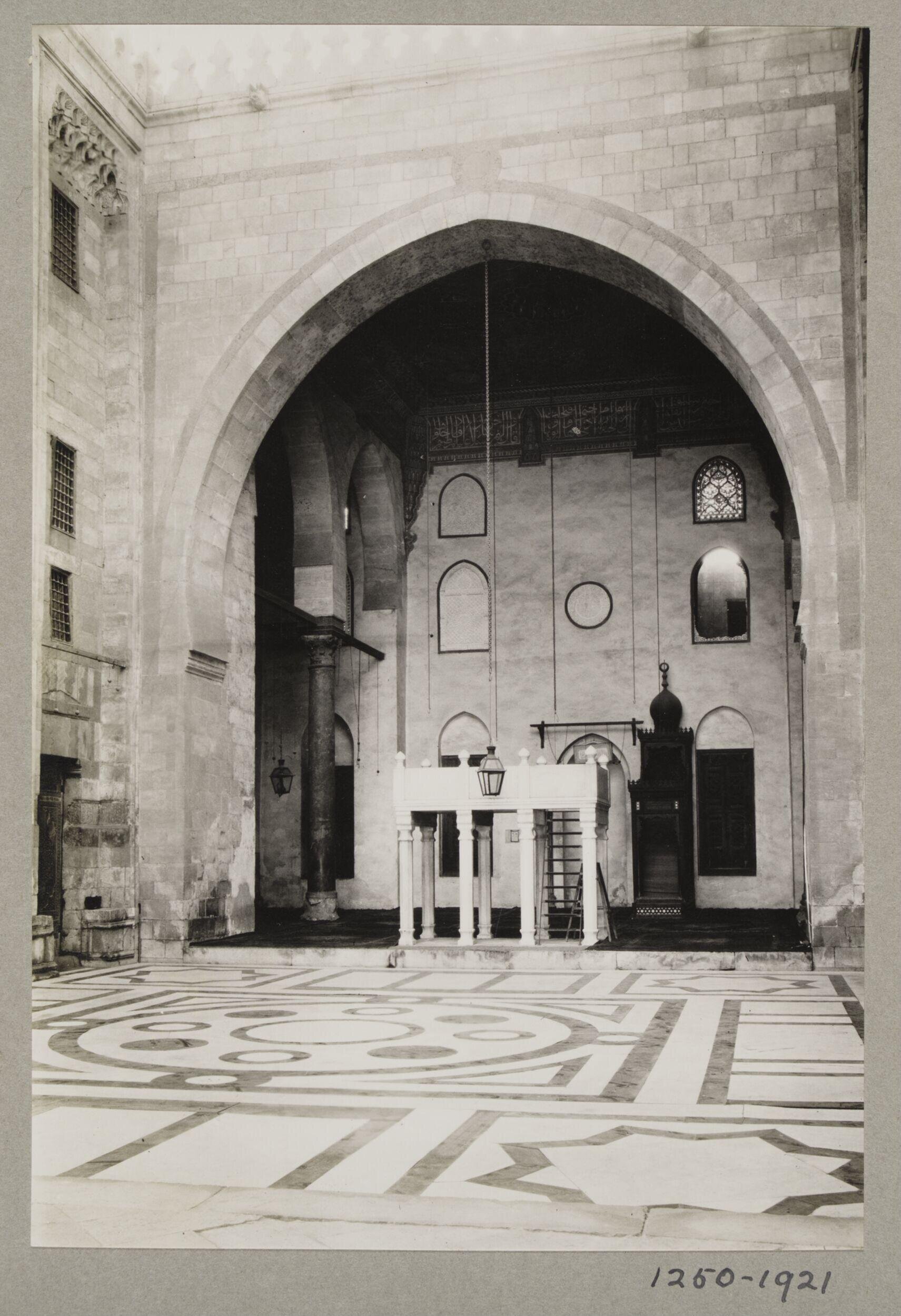 Courtyard and qibla iwan of the mosque of ‘Abd al-Ghani al-Fakhri (Mosque of al-Banat), Cairo