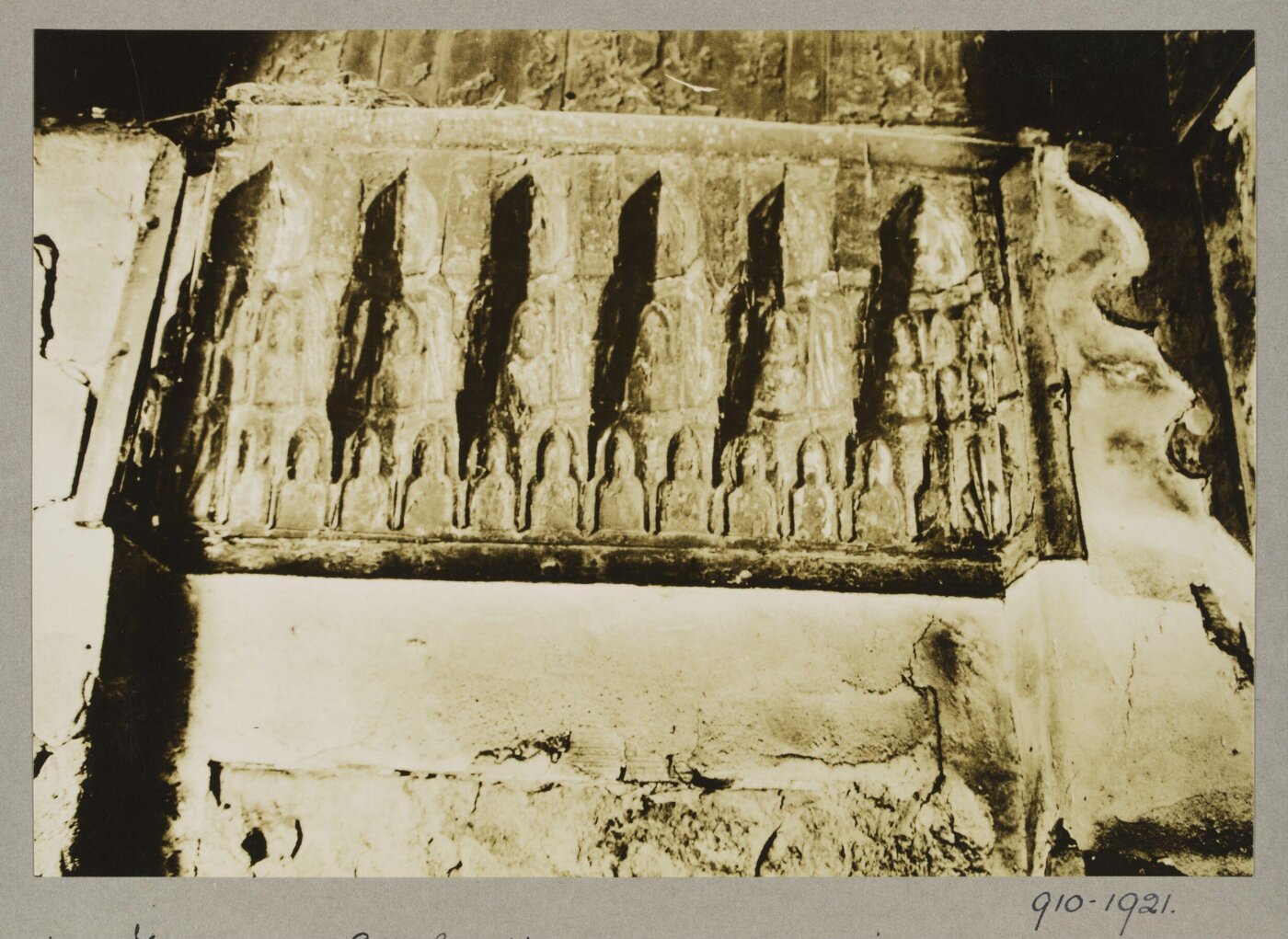 K.A.C. Creswell, Stalectite ornamed on a wood panel at the zawiya of Fayruz, Cairo
