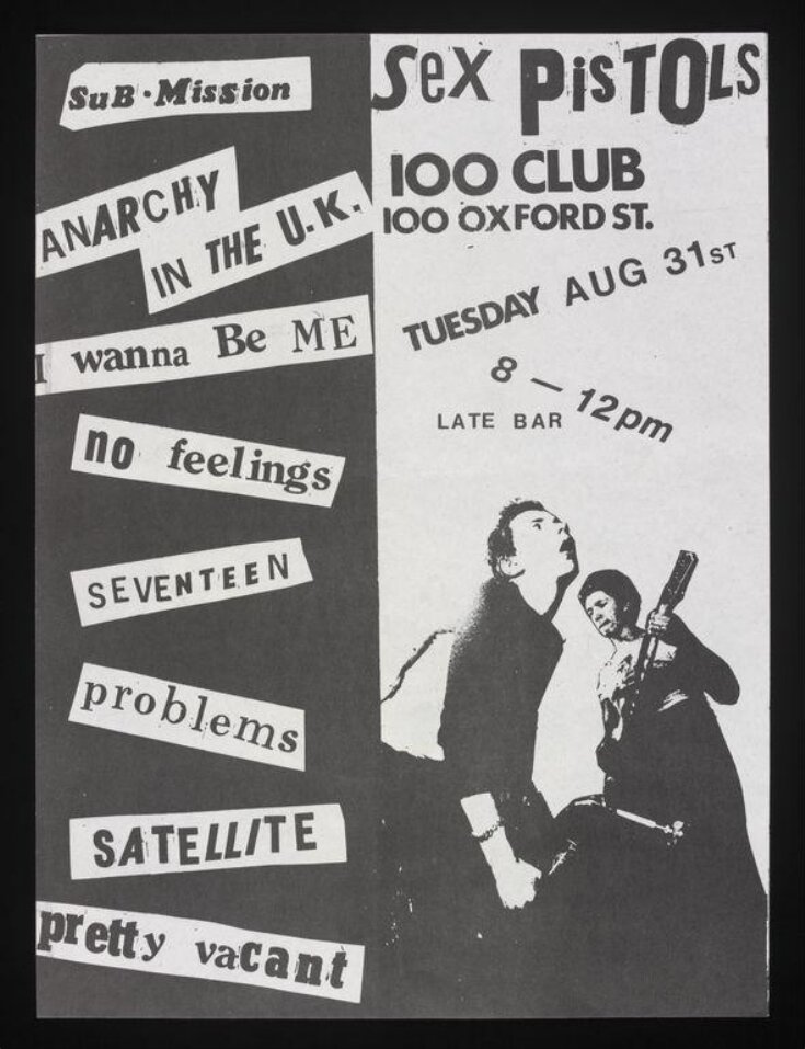 Poster advertising The Sex Pistols, 1976 top image