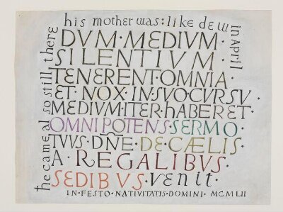 Dum medium silentium : calligraphy, 1952