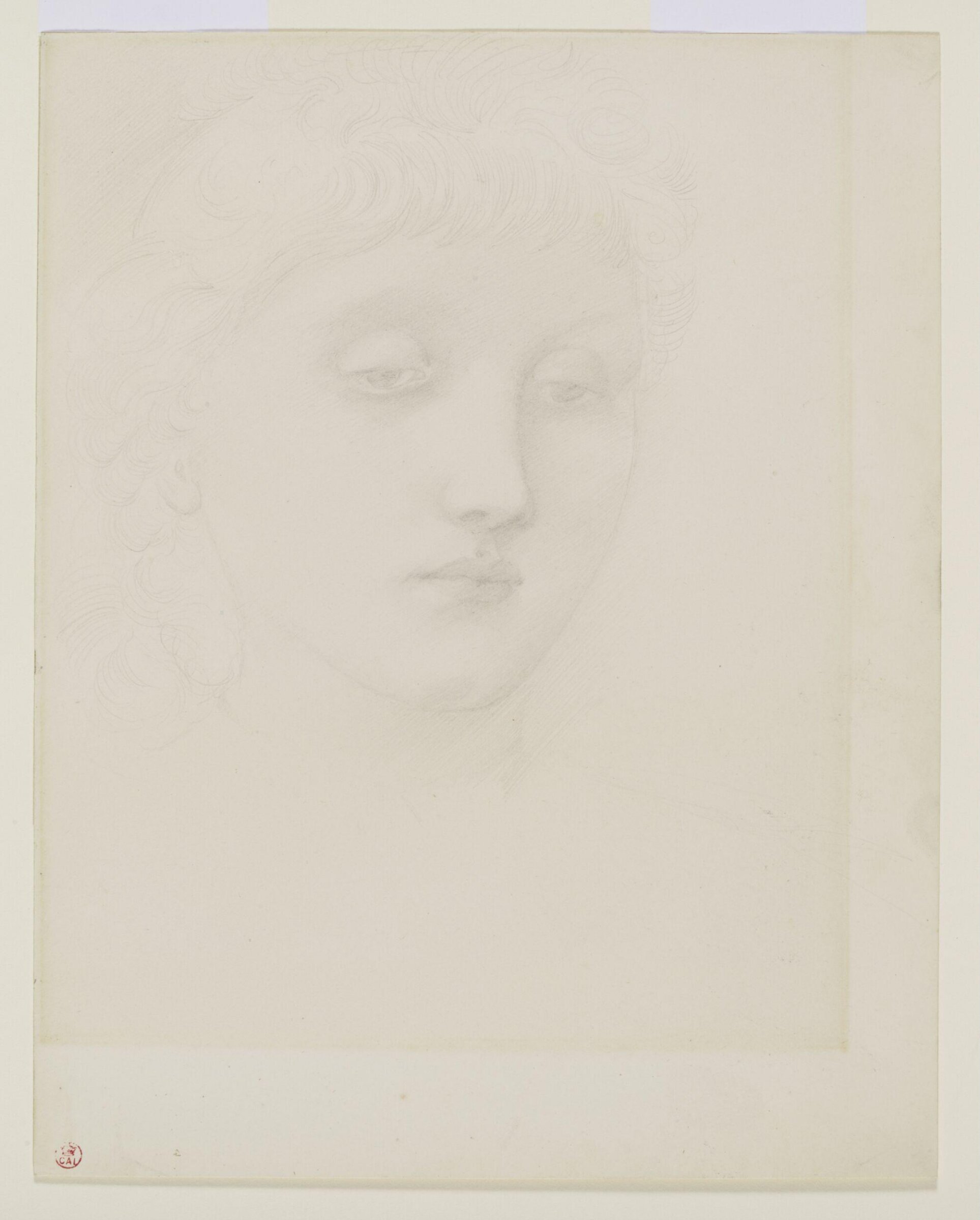The head of a girl, Edward Coley Burne-Jones, late 1870s