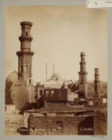 The minarets of al-Qibliyya, Amir Qawsun and al-Sultaniyya, Cairo thumbnail 1
