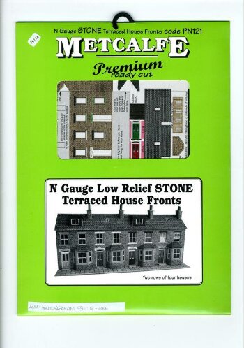 N Gauge Low Relief STONE Terraced House Fronts