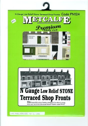 N Gauge Low Relief STONE Terraced Shop Fronts