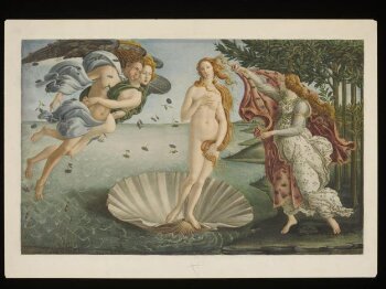 Copy after the Birth of Venus by Sandro Botticelli in the Uffizi (Florence)