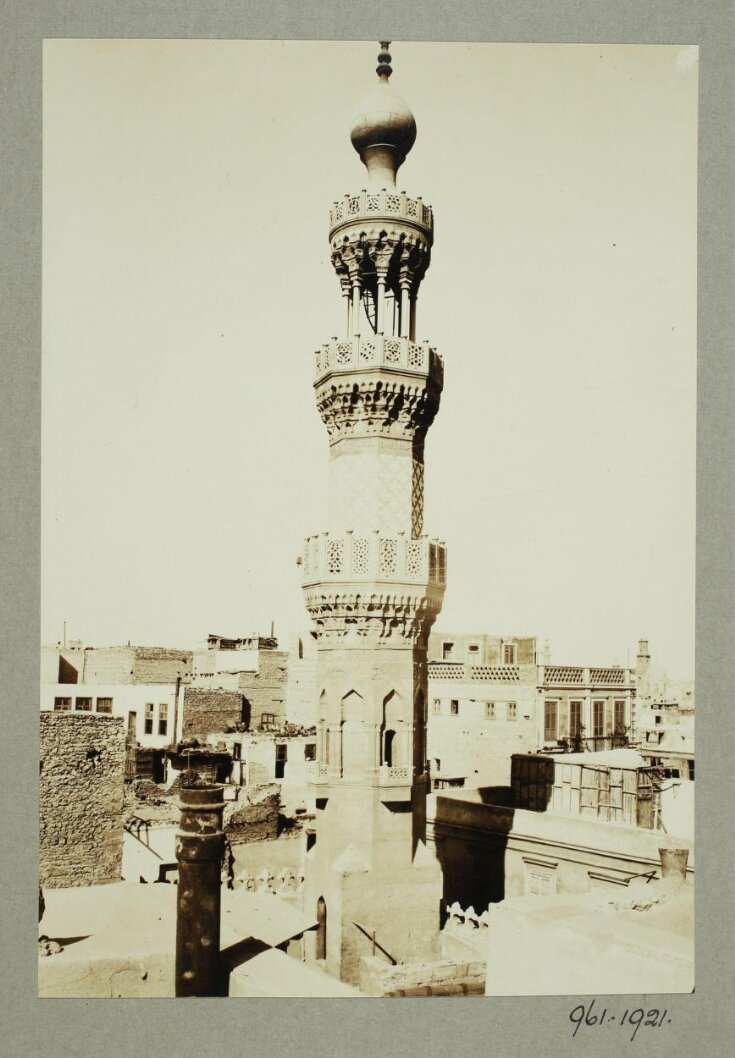 The minaret of the mosque of Qadi Yahya Zayn al-Din in Bayn al-Nahdayn, Cairo top image