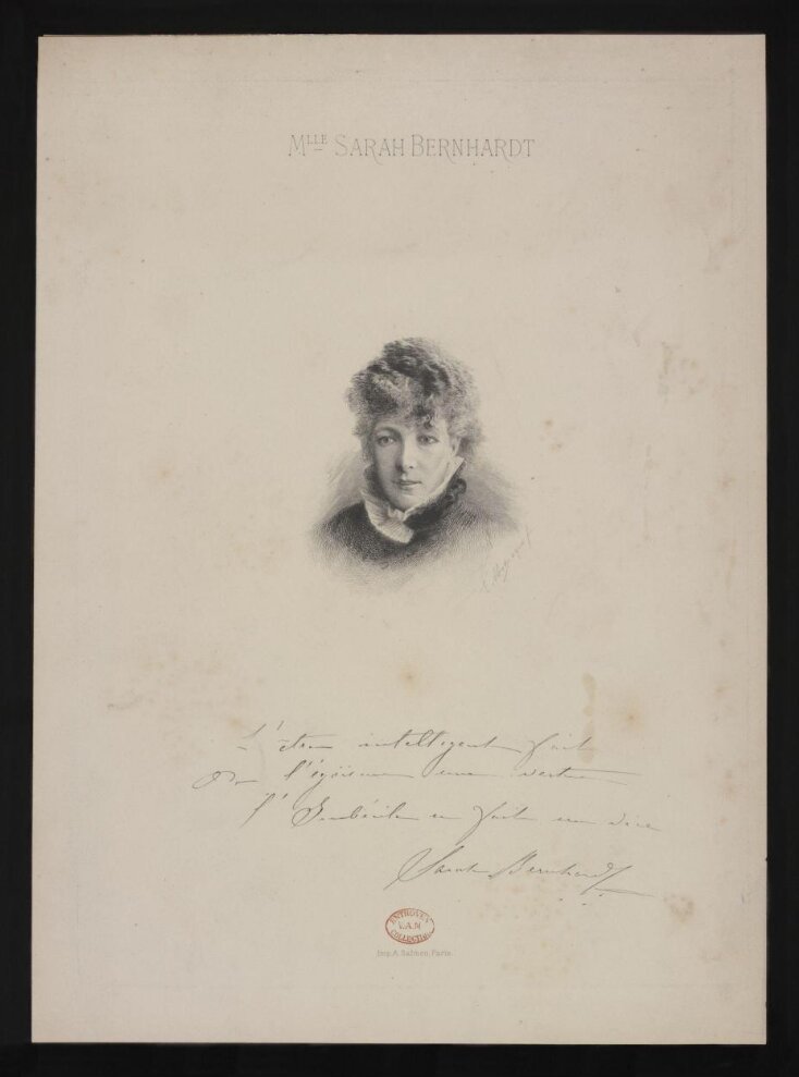Mlle Sarah Bernhardt top image