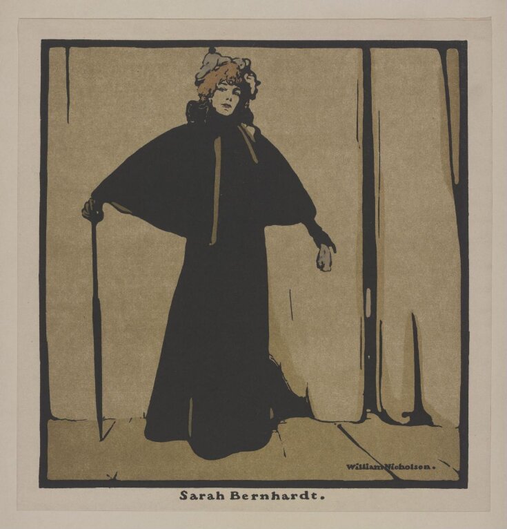 Print of Sarah Bernhardt by William Nicholson (1872-1949) top image
