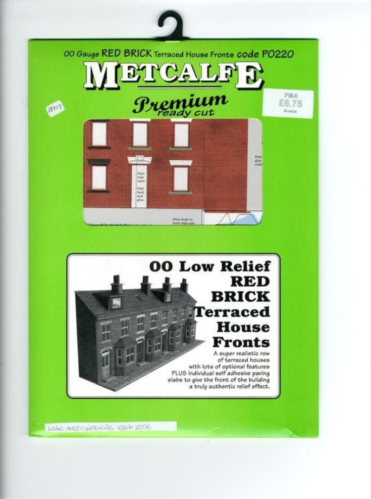 00 Low Relief RED BRICK Terraced House Fronts image