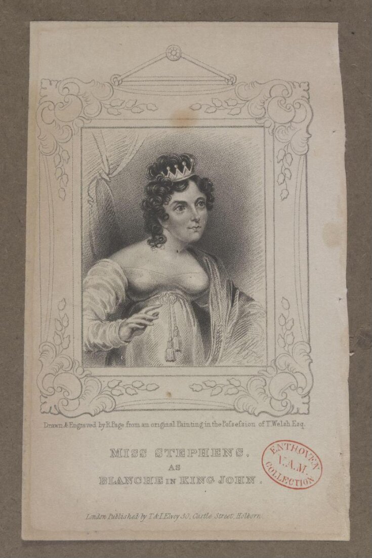 Miss Stephens as Blanche in King John top image