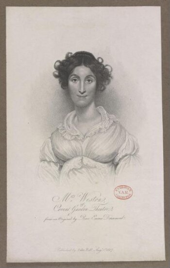 Mrs. Weston of Covent Garden Theatre