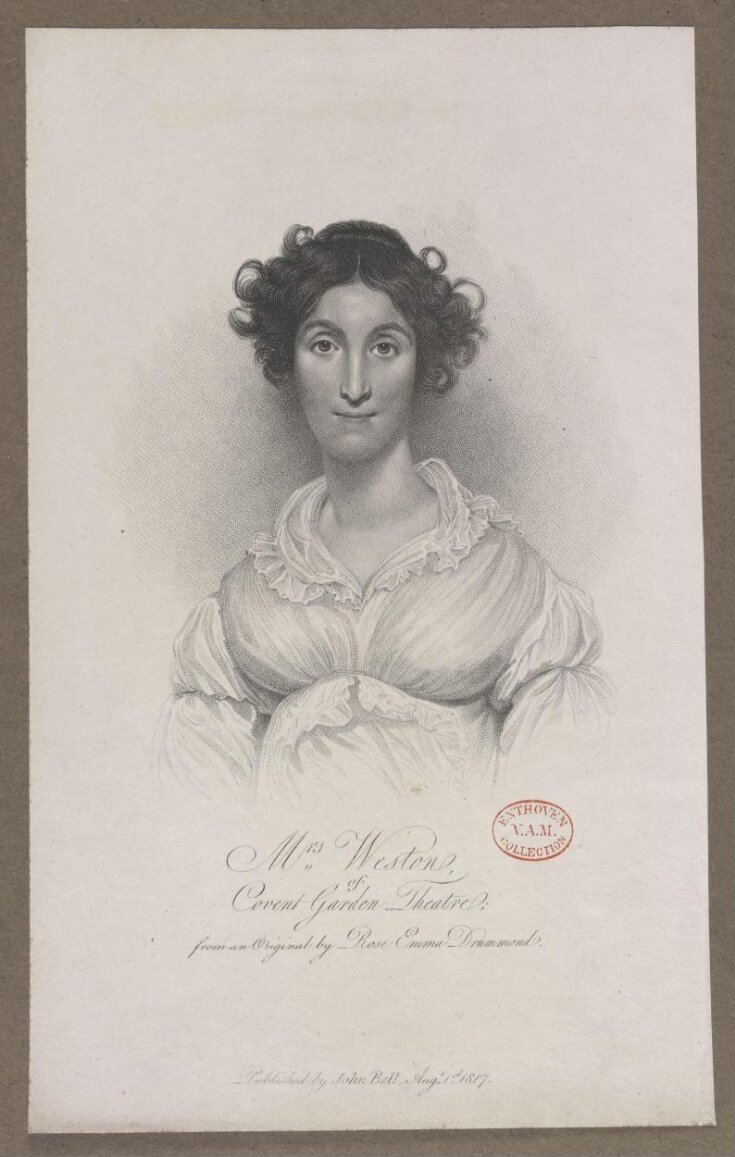 Mrs. Weston of Covent Garden Theatre image