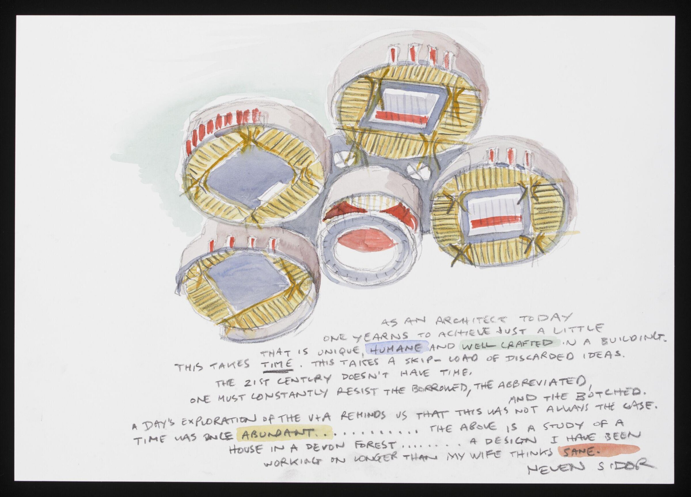 Contribution to V&A's 150th anniversary album, Grimshaw Architects, 2007