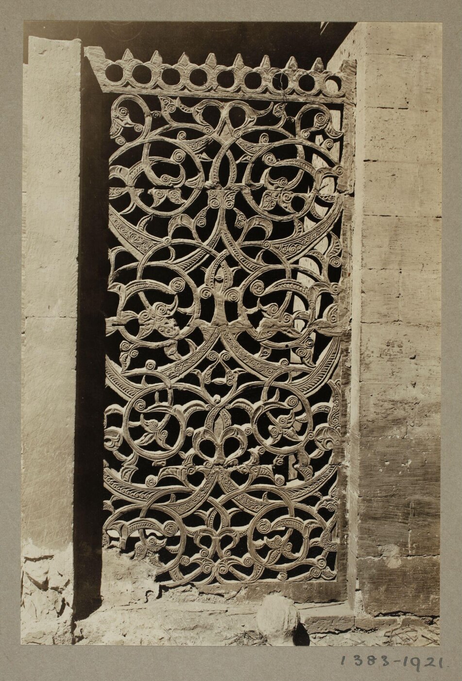 K.A.C. Creswell, Stone screen in the funerary complex of Mamluk Emir Sanjar al-Jawli, Cairo