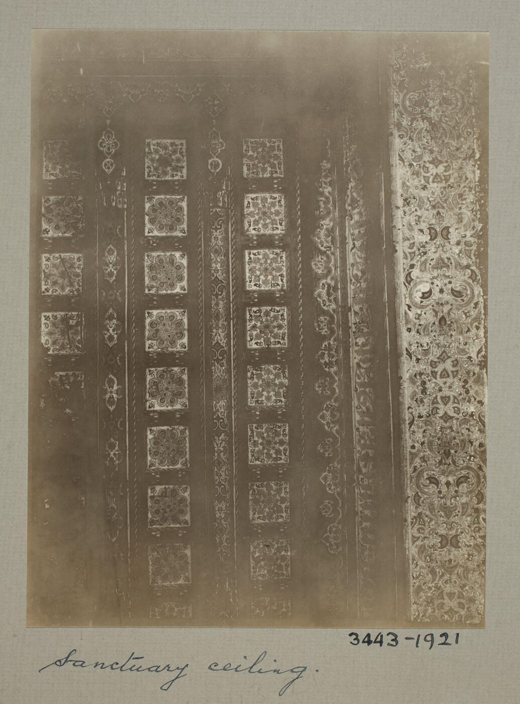 K.A.C. Creswell, Ceiling of qibla iwan (sanctuary) in the funerary khanqah of Mamluk Amir Shaykhu al-‘Umari, Cairo