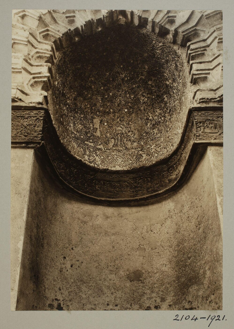 K.A.C. Creswell, Mihrab of the mausoleum of Shajar al-Durr, Cairo