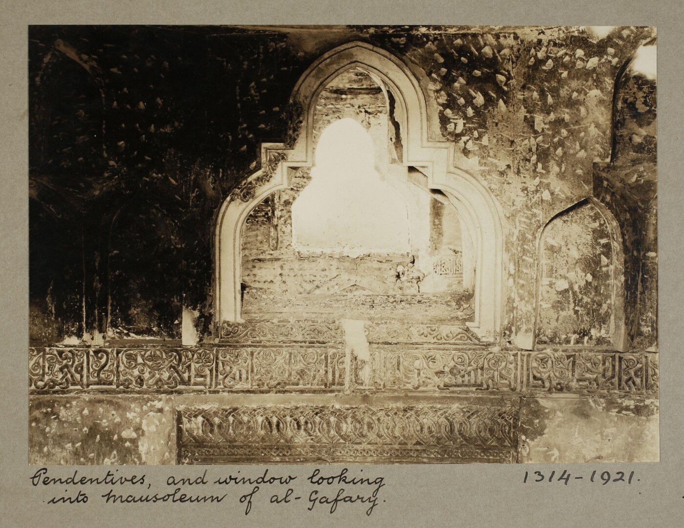 K.A.C. Creswell, Window from inside the mausoleum of Sayyida ‘Atika, Cairo