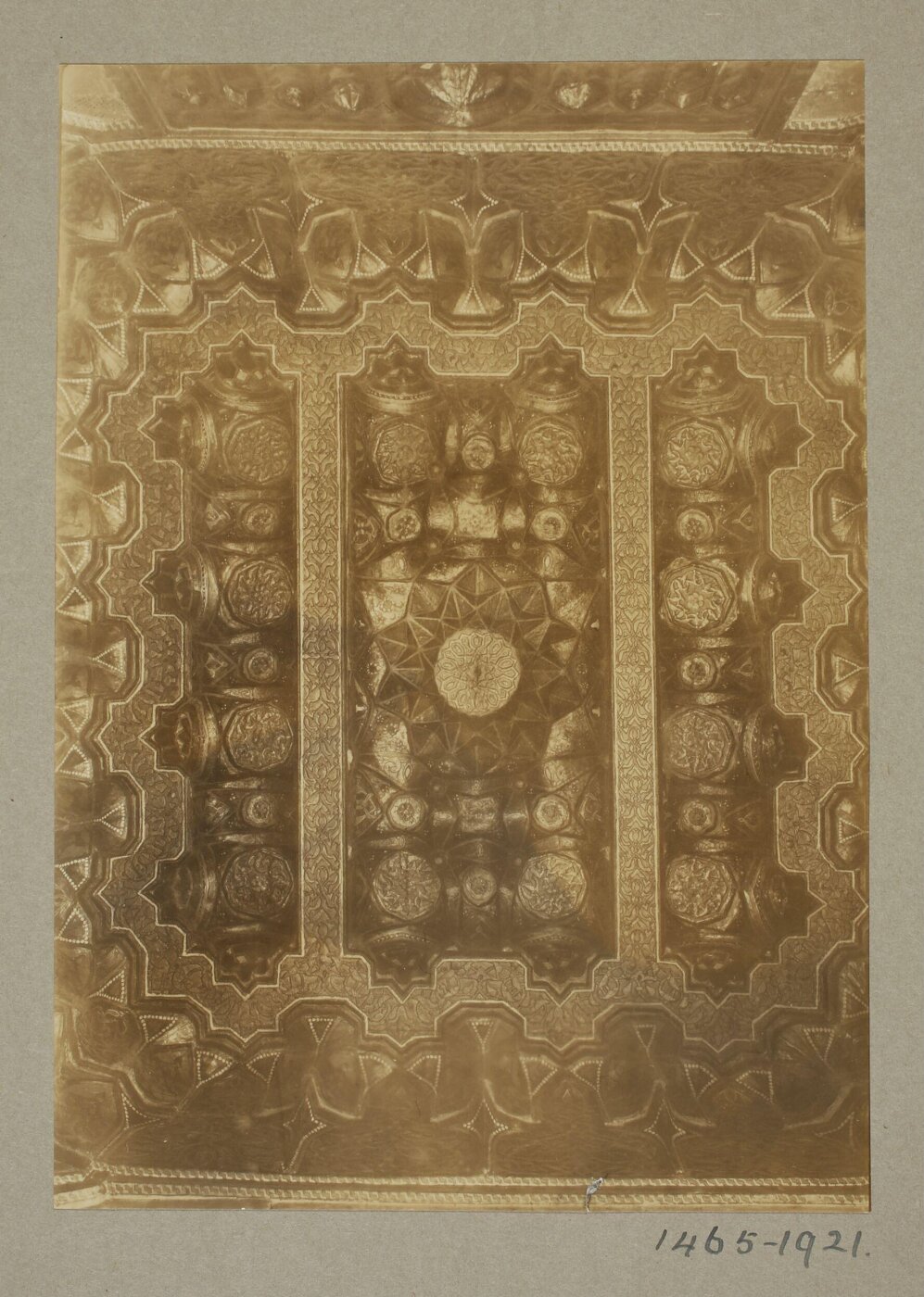 K.A.C. Creswell, Ceiling of the sabil at the funerary mosque of Mamluk Amir Qijmas al-Ishaqy (Abu Hurayba), Cairo