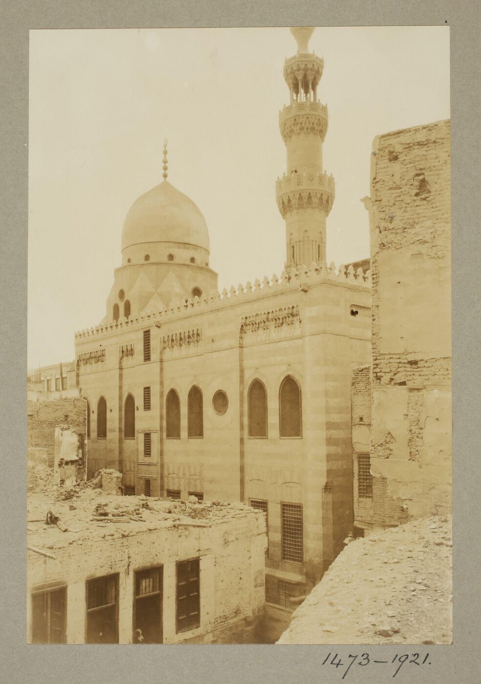 K.A.C. Creswell, Rear façade of the funerary mosque of Mamluk Amir Qijmas al-Ishaqy (Abu Hurayba), Cairo