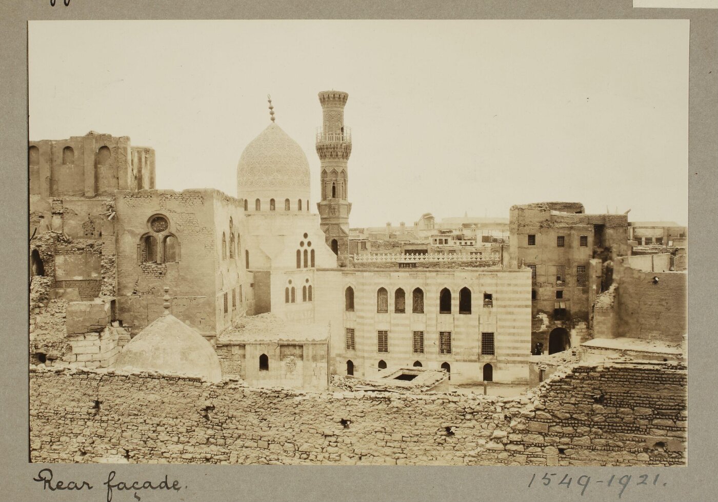 K.A.C. Creswell, Rear façade of the funerary madrasa of Mamluk Amir Khayrbak, Cairo