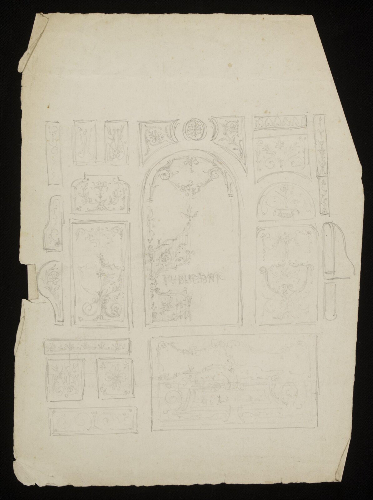 Design for interior decoration, H A Homann, circa 1900