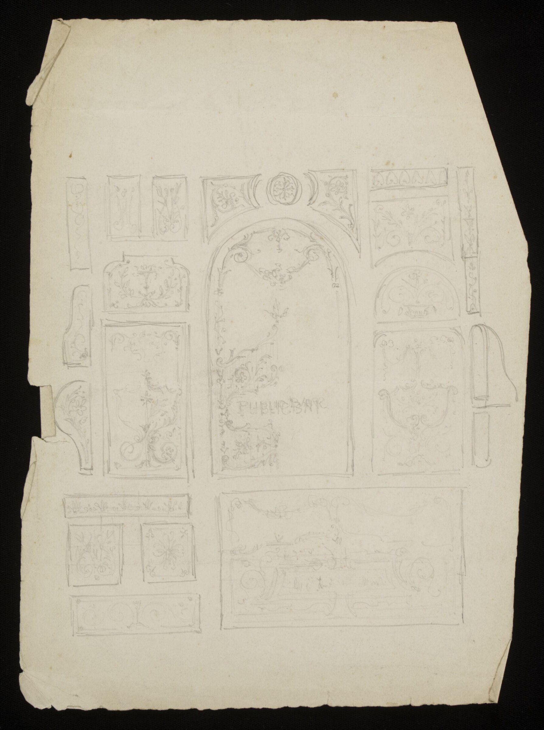 Design for interior decoration, H A Homann, circa 1900