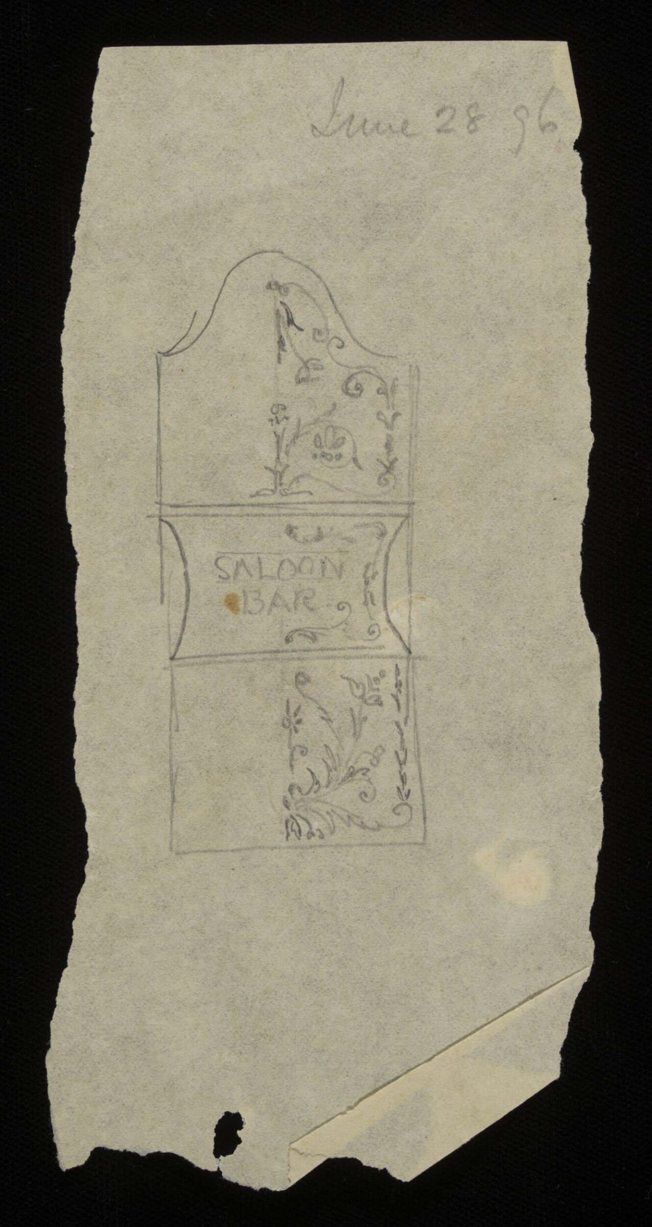 Design for interior decoration, H A Homann, circa 1900