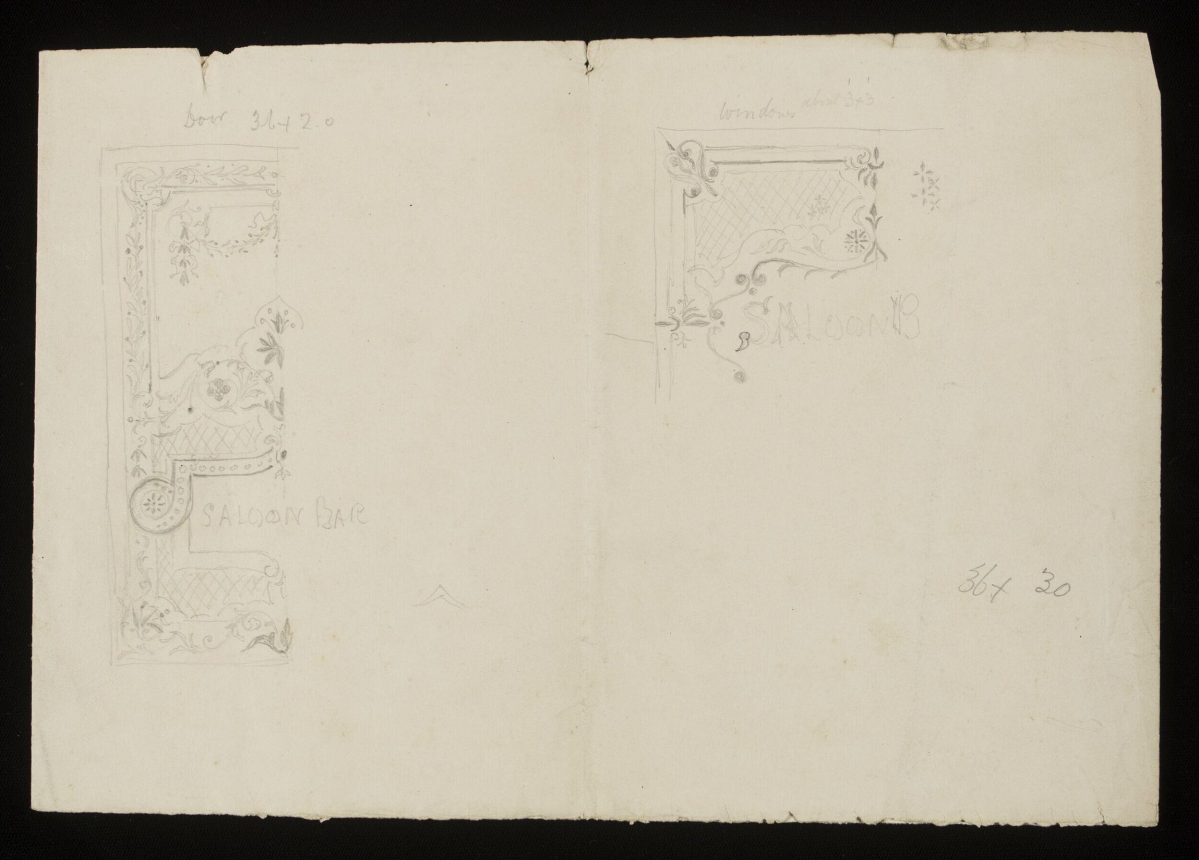Design for interior decoration, H A Homann, circa 1900