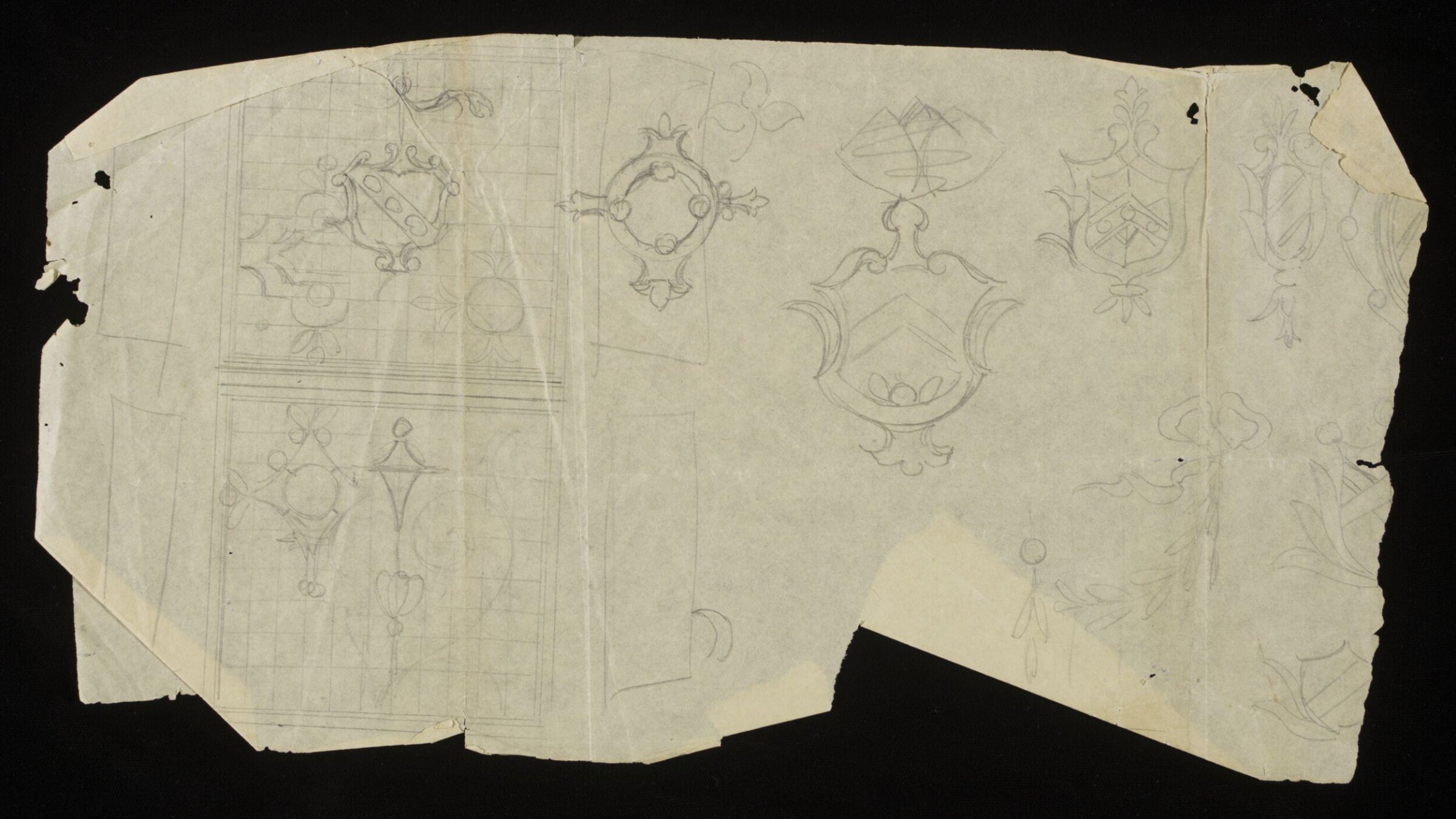 Design for interior decoration, H A Homann, circa 1900