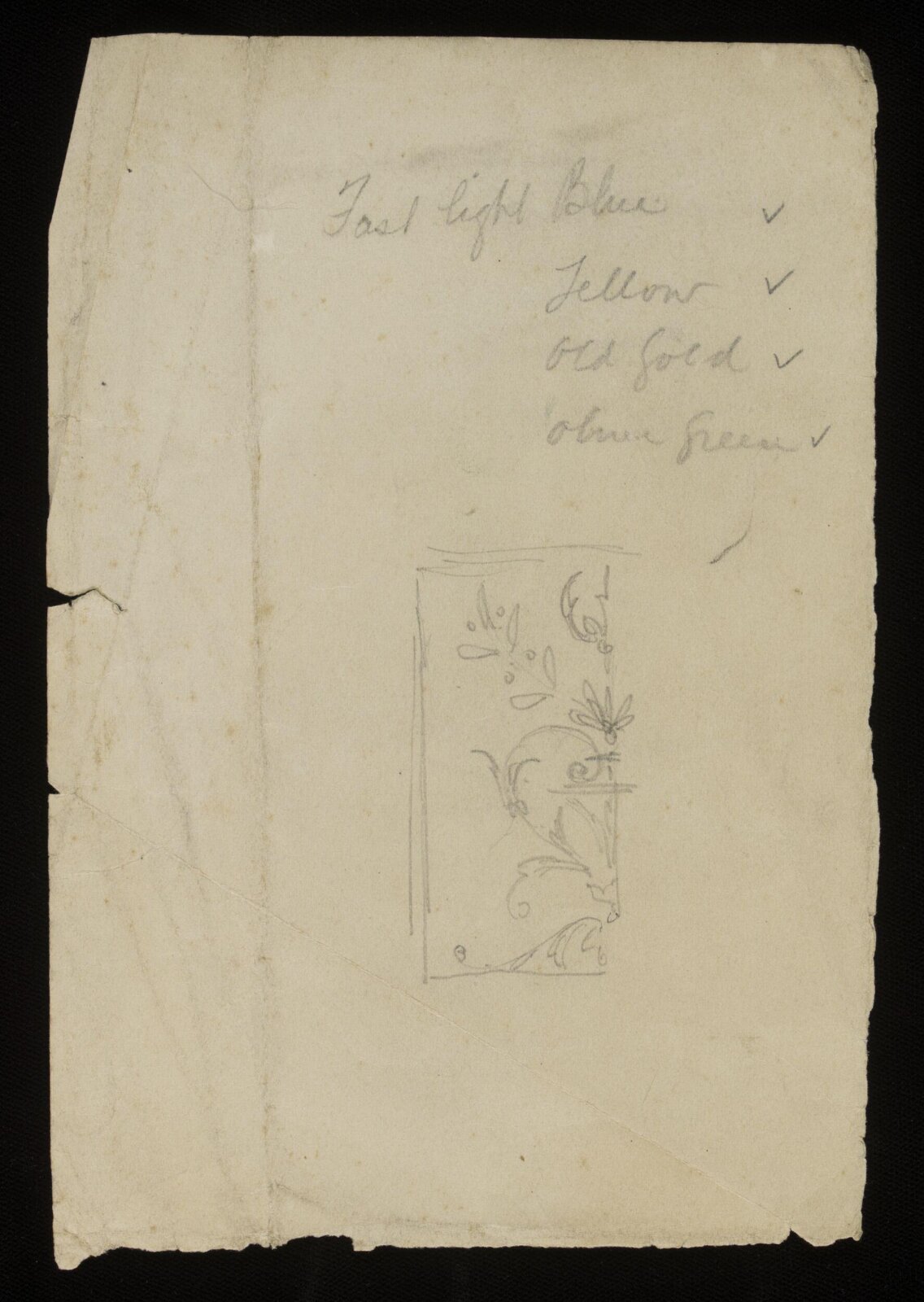 Design for interior decoration, H A Homann, circa 1900