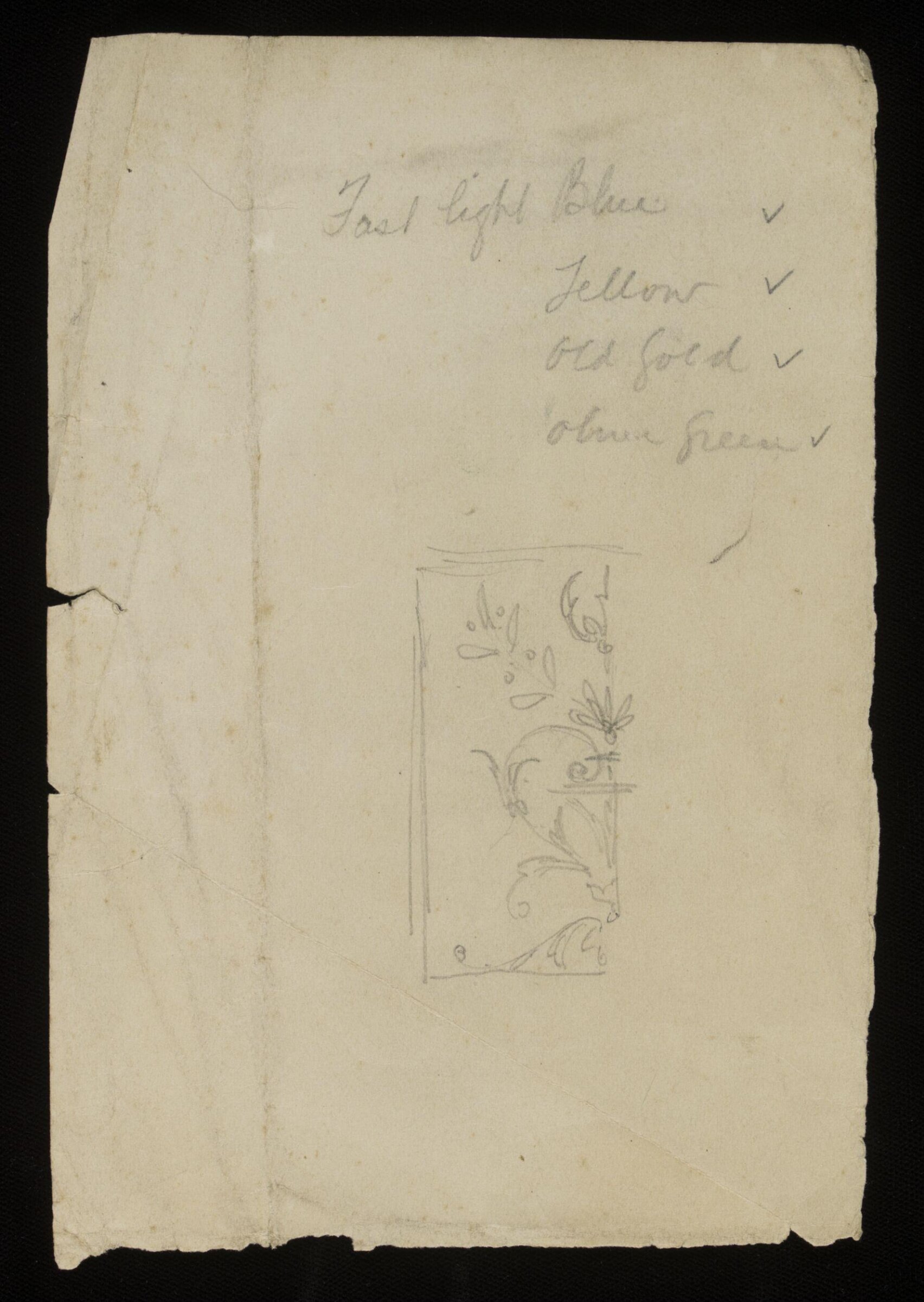 Design for interior decoration, H A Homann, circa 1900