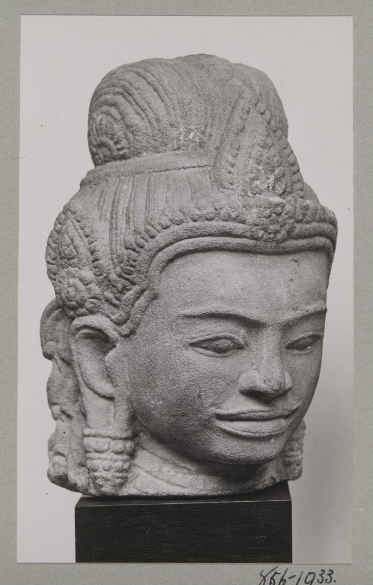 Sculpture, head of Asura, Ankor region, 12th - 13th century, H.G. Quaritch Wales collection top image