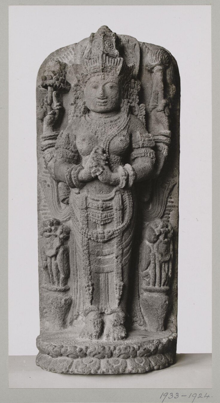 East Javanese volcanic rock sculpture, relief figure of Umā, early 15th century, V&A Museum, London top image