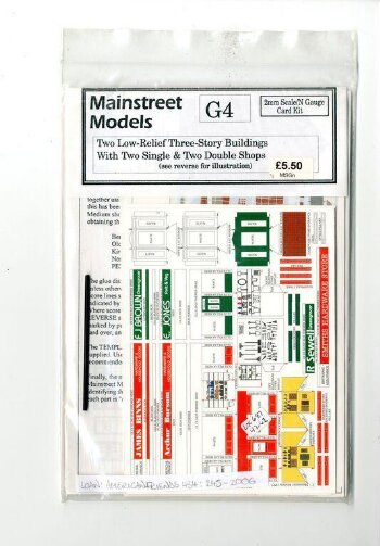 Two-Low-Relief Three-Storey Buildings With Two Single & Two Double Shops