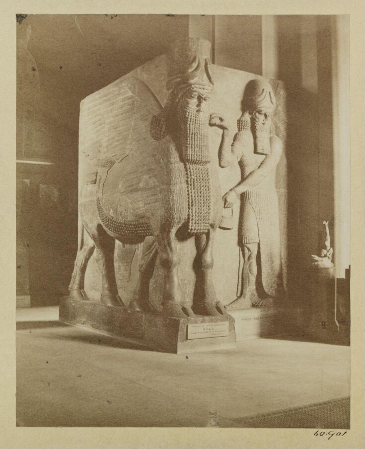 Assyrian sculpture of a winged bull, London, British Museum top image