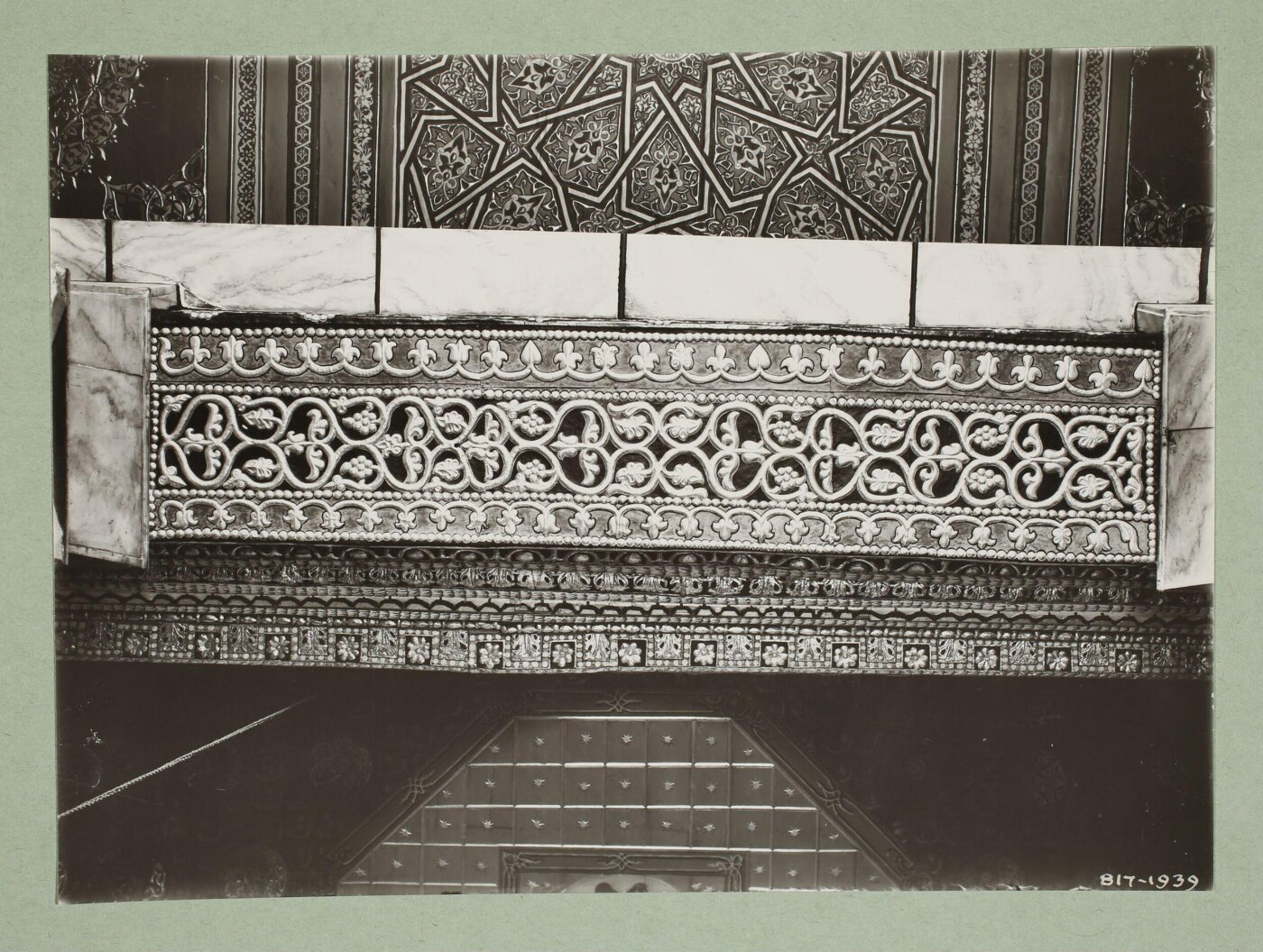 K.A.C. Creswell, Interior detail of the Dome of the Rock, Jerusalem