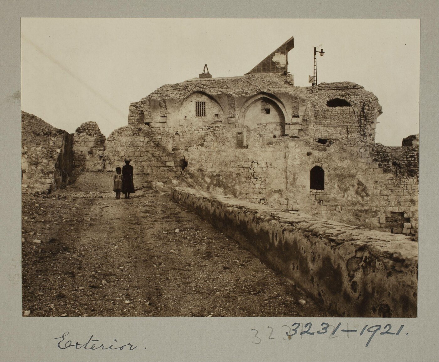 K.A.C. Creswell, Exterior of the ruined parts in the citadel of Mamluk Sultan al-Ashraf Qaytbay, Alexandria