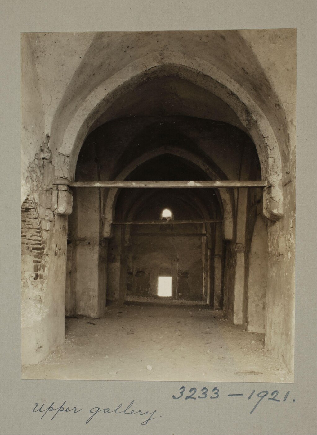 K.A.C. Creswell, Upper gallery in the citadel of Mamluk Sultan al-Ashraf Qaytbay, Alexandria