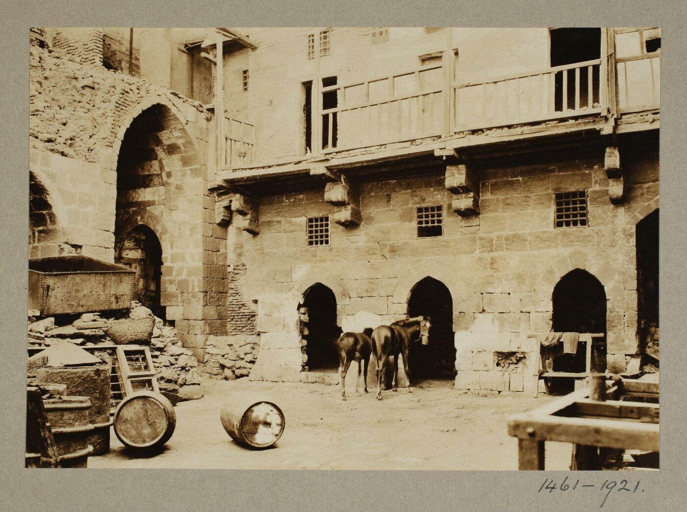 K.A.C. Creswell, Courtyard of the wikala of Mamluk Sultan al-Ashraf Qaytbay at Bab al-Nasr, Cairo