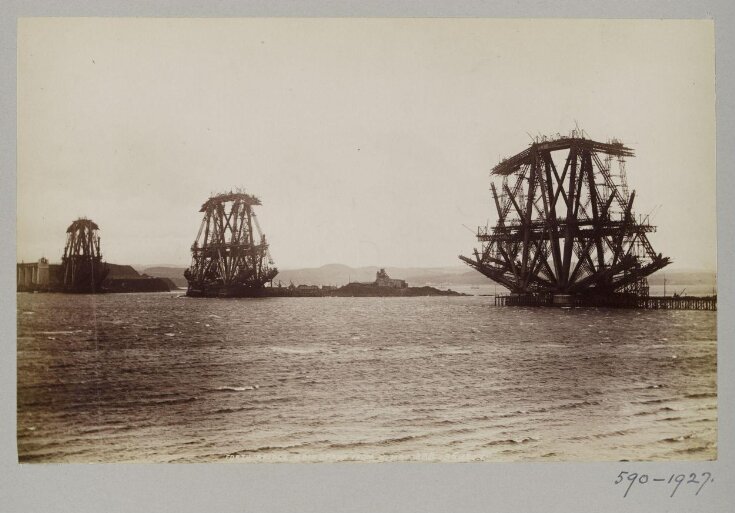 The Forth Bridge under construction image