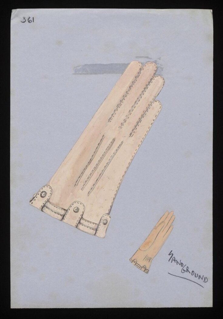 Design for a pair of leather gloves by Ruby Estelle Sandground  top image