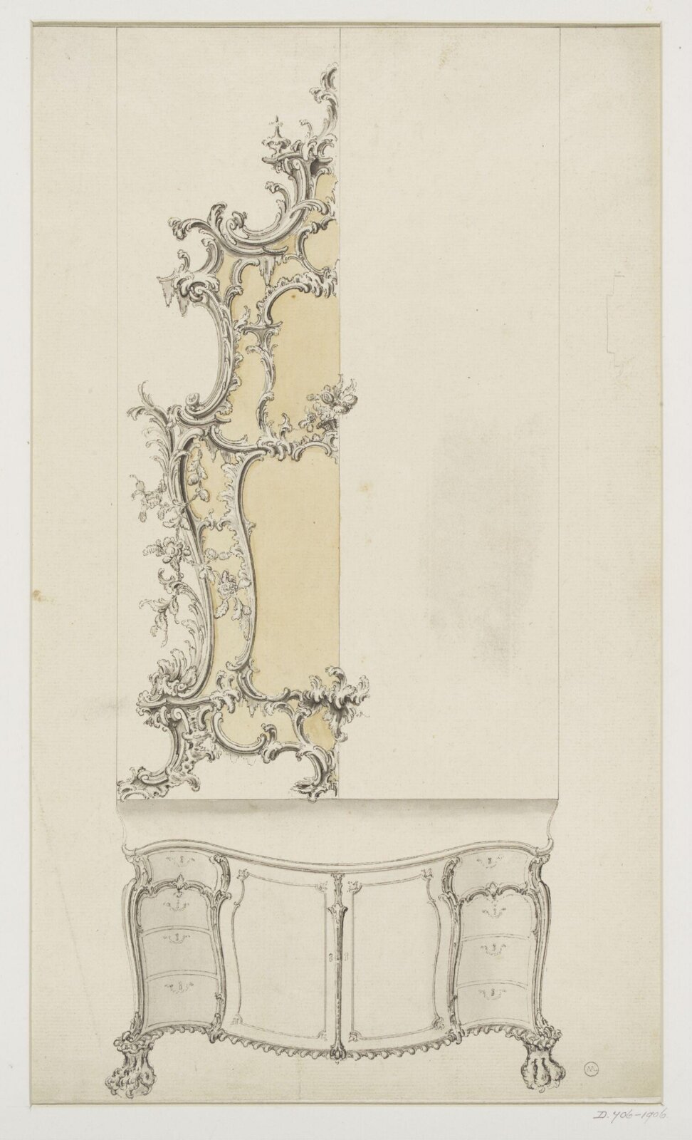 Drawing, Thomas Chippendale Senior, ca.1738-ca.1776