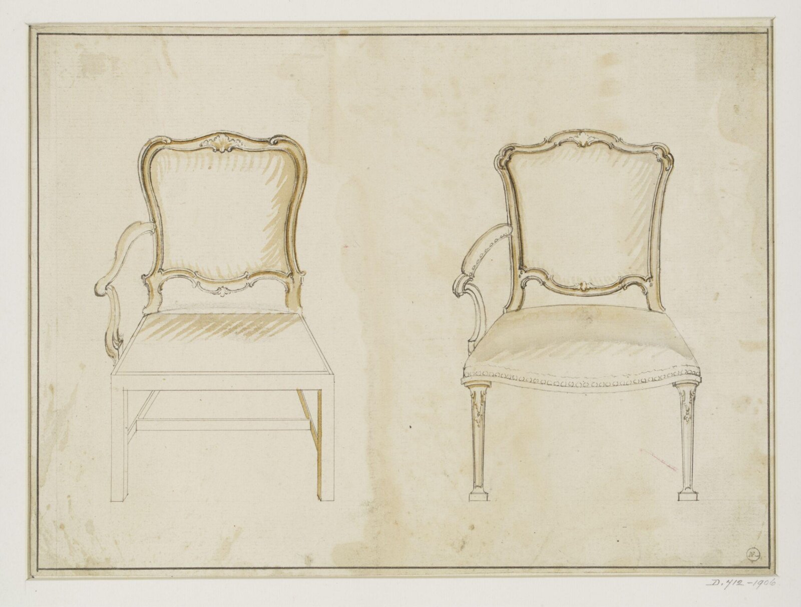 Drawing, Thomas Chippendale Senior, ca.1738-ca.1776
